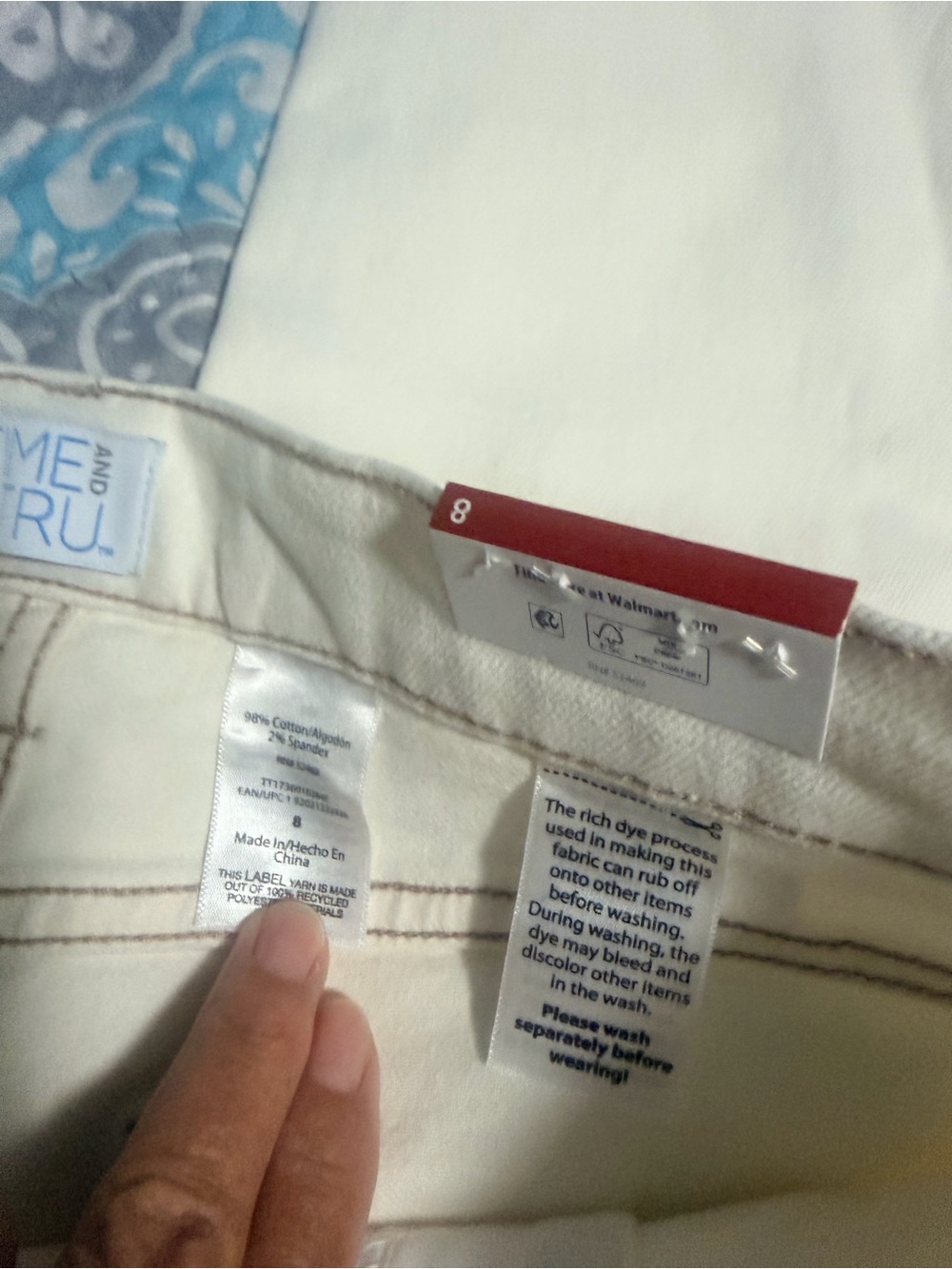 Time and Tru Cream High-Rise Jeans - Barrel Leg Medium                  #891 - Picture 3 of 7